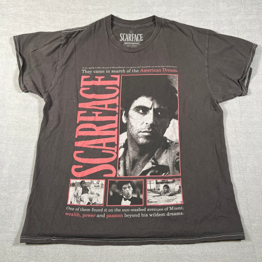 Ripple Junction Scarface Tony Montana Graphic T-Shirt Mens Large Black Cotton